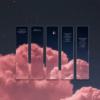 5 boekenleggers roze wolk