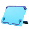 Blauwe plastic boekenstandaard