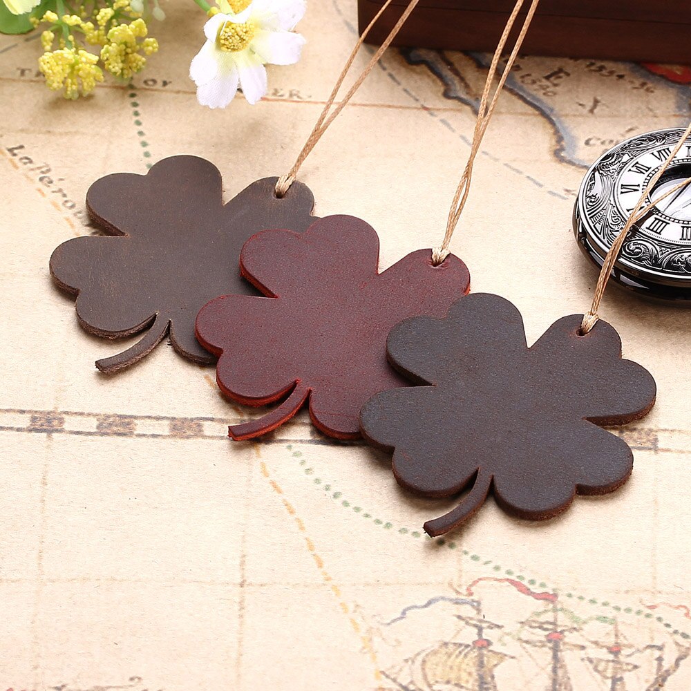 Boekenlegger leren klavertje - Afbeelding 2