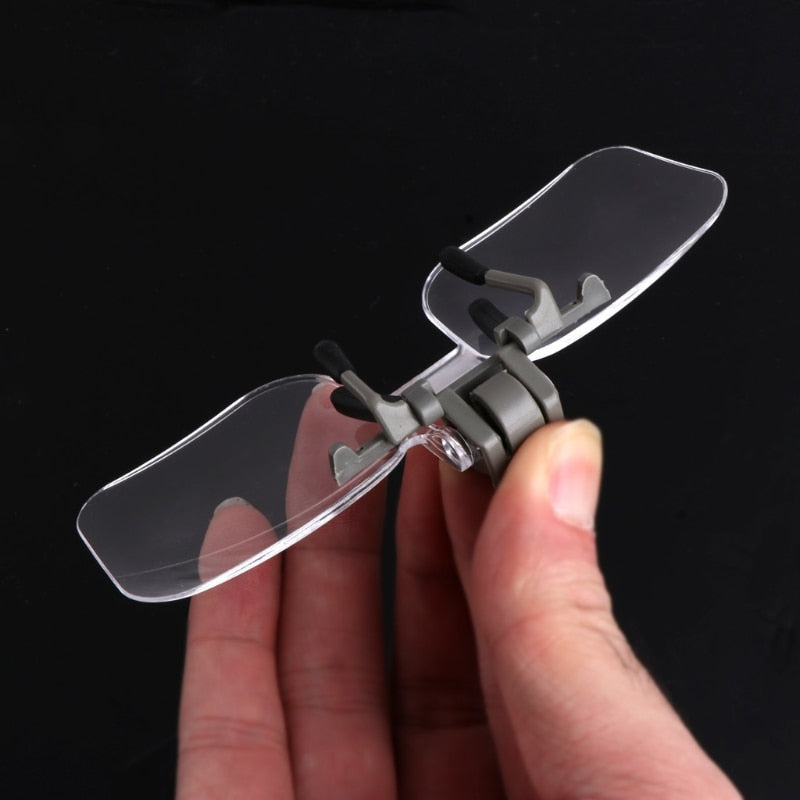 Clip-on loep x2