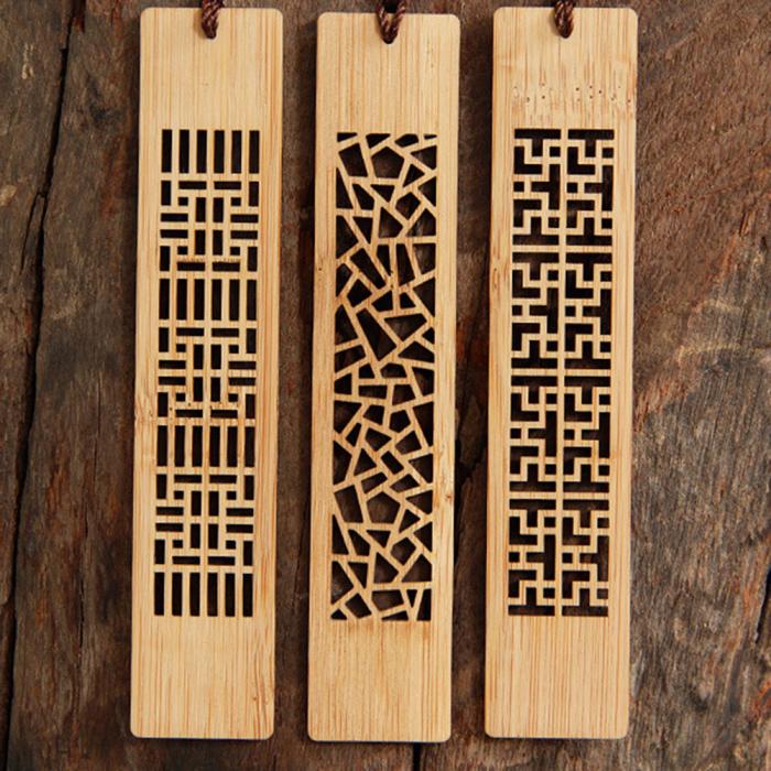 Geometrische houten boekenlegger - Afbeelding 3