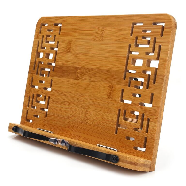 Geometrische houten boekenstandaard