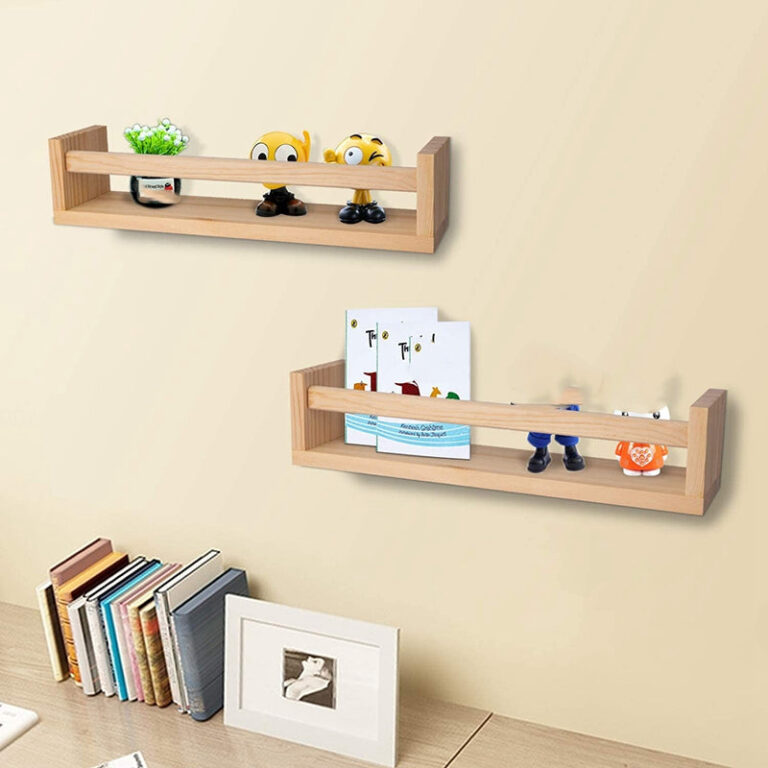 Houten wandplank (2 stuks)