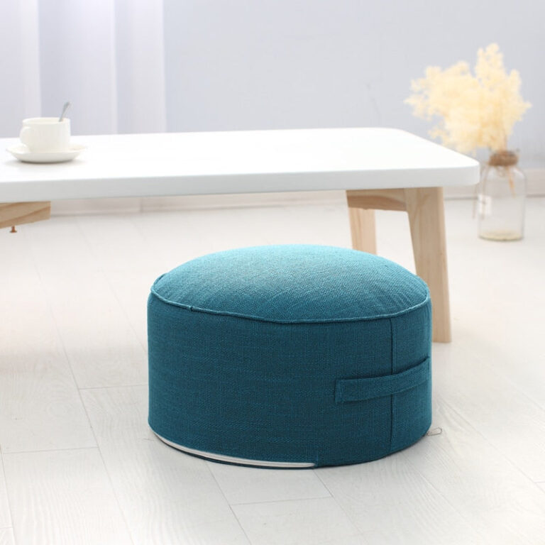 Lees poef blauw