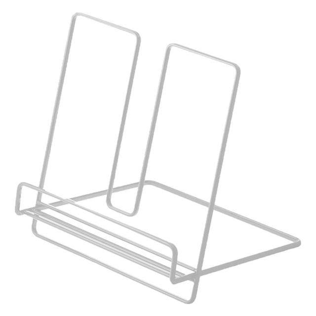 Minimalistische witte boekenstandaard