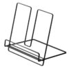 Minimalistische zwarte boekenstandaard
